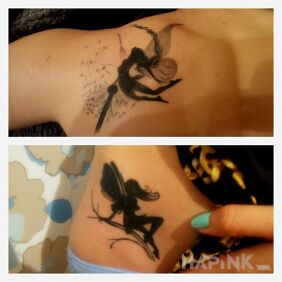 Tattoo Fairies ;) on the stomach motif: angels