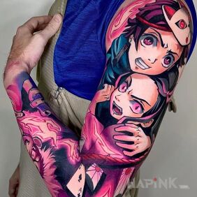 Tattoo Some Chinese fairy tales xD On the arm motif: characters style: graphic / illustrative