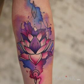Tattoo Watercolor! by Roofi on the forearm motif: colorful style: Watercolor
