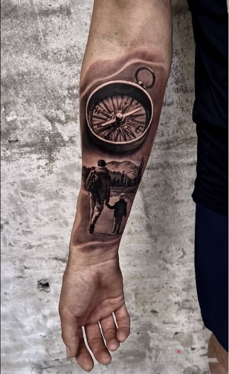 Tattoo Rodzinnie u Krystiana in objects motif and realistic style on the forearm