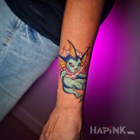Tattoo Colorful Pokemon on the forearm On the arm motif: colorful style: cartoon / comic book