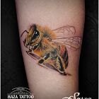 Pszczoła tatuaż kolor