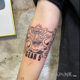 Tattoo Anime! On the arm motif: manga / anime style: graphic / illustrative