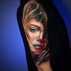 Kolorowy tatuaż kobieta