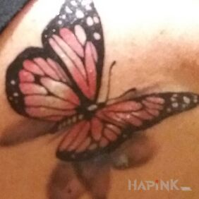 Tattoo The same on the shoulder blades motif: butterflies