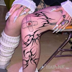 Tattoo 3 tribals on the leg motif: other
