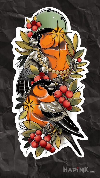 Designs gile w jarzębinie - neo-traditional