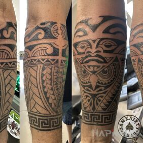Tattoo Polynesia tattoo Pniewy On the arm motif: animals style: Polynesian