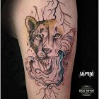 Lwica tatuaż