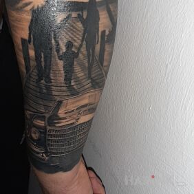 Tattoo Family on the forearm motif: Love style: realistic