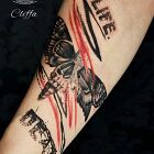 Life death tatuaż kolor