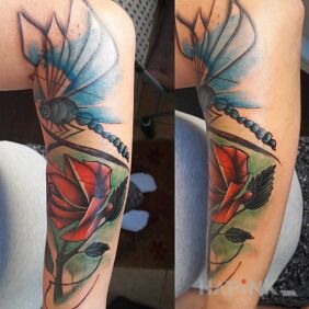 Tattoo Yours with a rose on the forearm motif: other