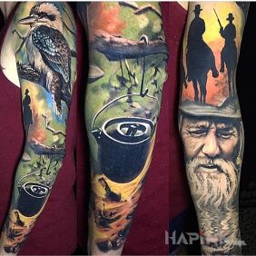 Tattoo Wild west On the arm motif: animals style: realistic