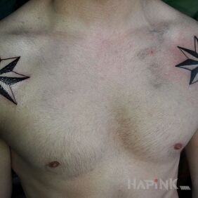 Tattoo Stars on the chest