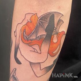 Tattoo Vampiress On the arm motif: characters style: graphic / illustrative