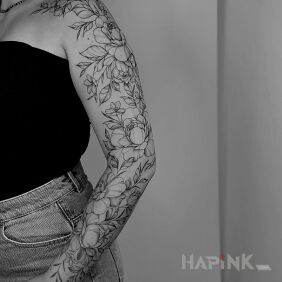 Tattoo Floral On the arm motif: floral style: graphic / illustrative