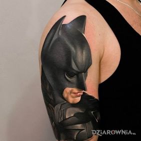 Tatuaż Batman na ramieniu motyw: 3D