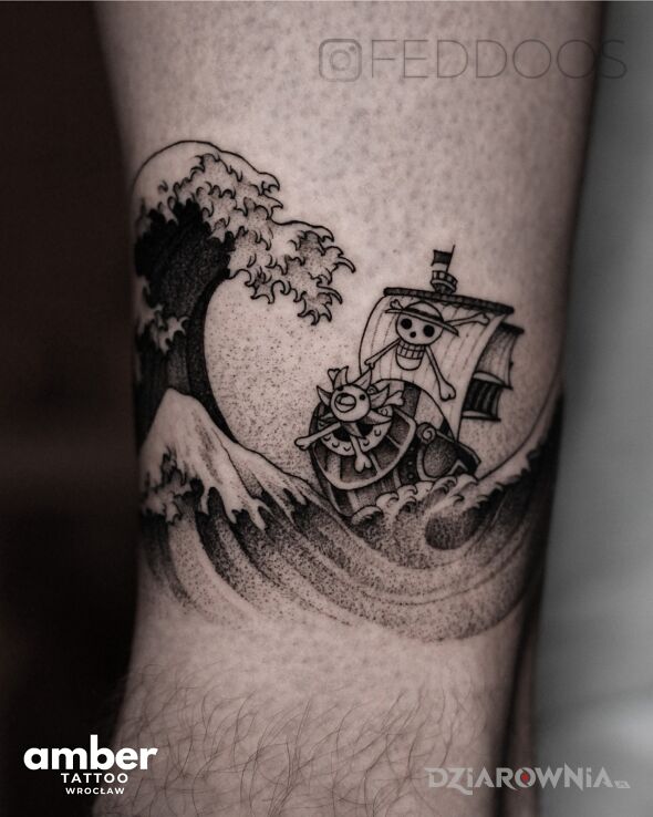 Tatuaż studio tatuażu amber tattoo w motywie 3D i stylu dotwork na ręce