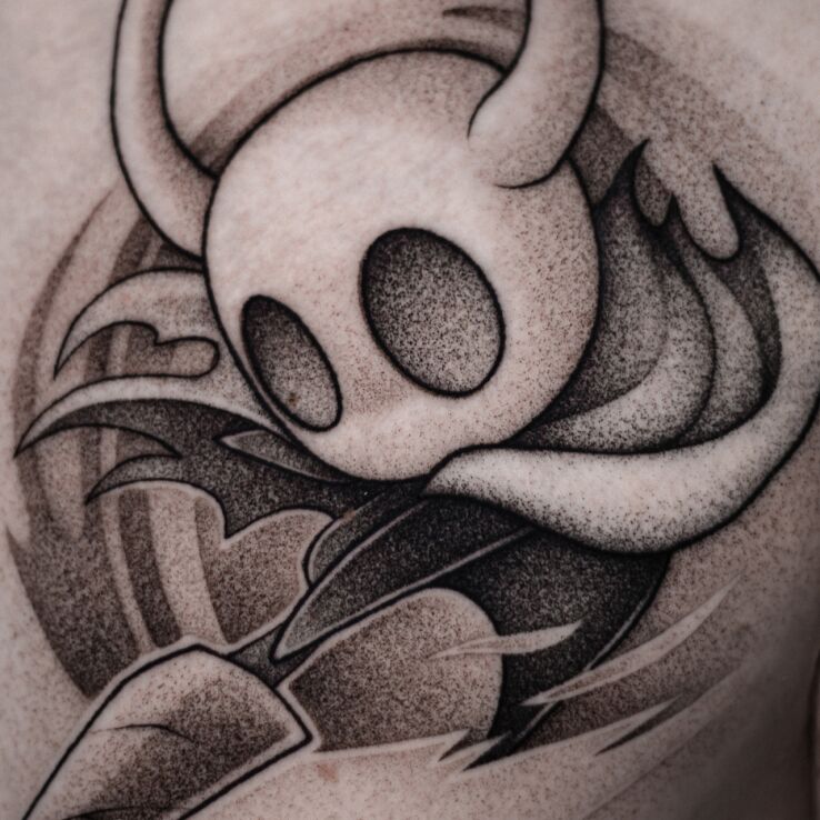 Tattoo Little Devil in characters motif and graphic / illustrative style On the arm