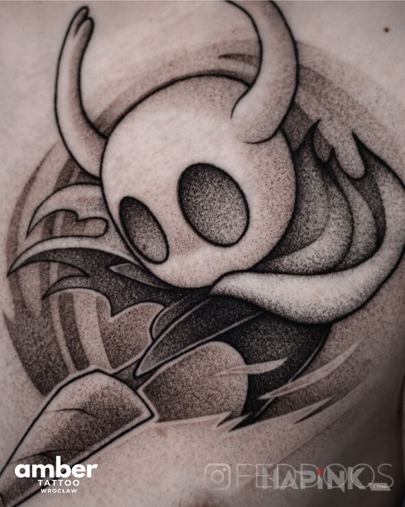 Tattoo Diabełek in fantasy motif and graphic / illustrative style on the forearm