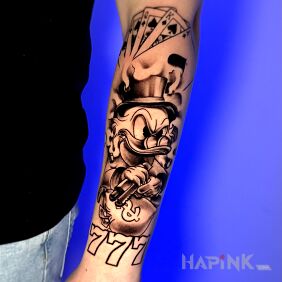 Tattoo Forearm tattoo On the arm motif: casino style: graphic / illustrative