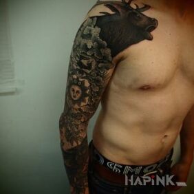 Tattoo Animals on the forearm motif: animals