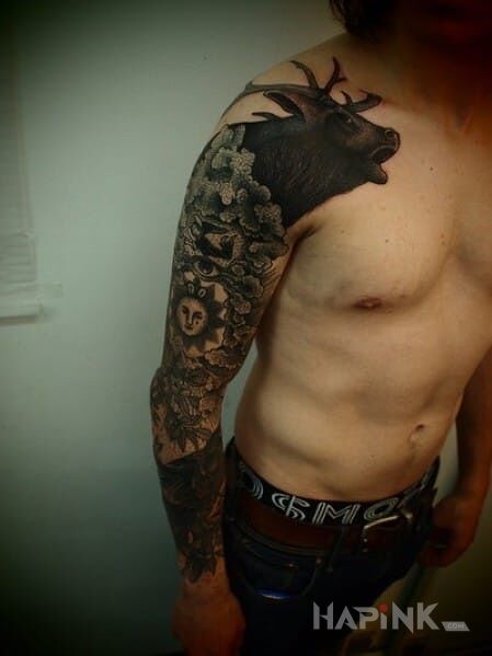 Tattoo Zwierzęta in sleeves motif on the forearm