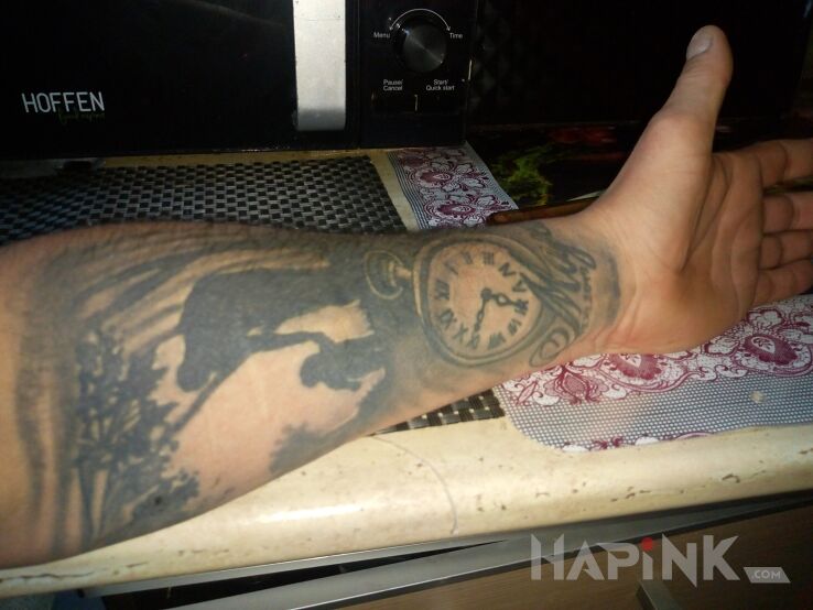 Tattoo Dla córki in objects motif and realistic style On the arm