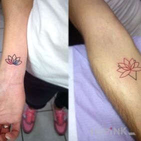 Tattoo Lotus on the forearm motif: flowers