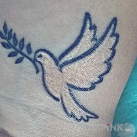 Tattoo Dove on the wrist motif: animals
