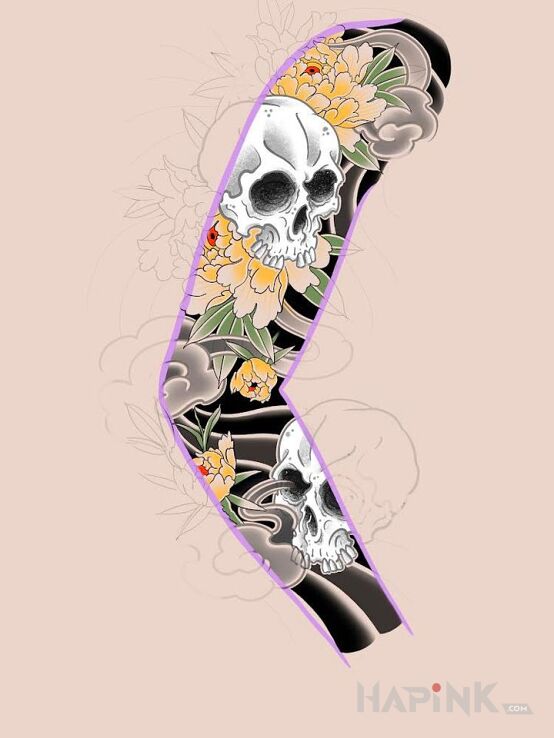 Designs pomysł na rękaw w stylu japońskim - japanese / irezumi