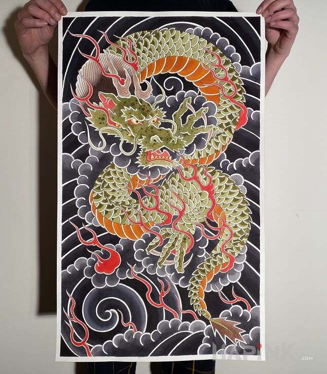 Designs smok na plecy lub front - japanese / irezumi