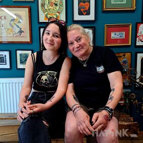 Tattoo Nice clients from France on the forearm motif: other style: oldschool