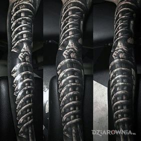 Tatuaż Inne kości na ramieniu motyw: 3D styl: realistyczne