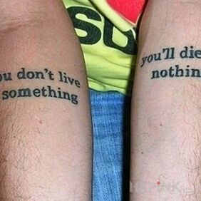 Tattoo Simple message on the forearm motif: lettering