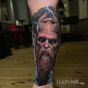 Tattoo 🔱 Your tattoo, your story! 🔱 on the leg motif: fantasy style: realistic