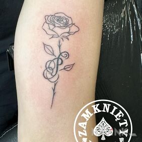 Tattoo Letter On the arm style: minimalistic