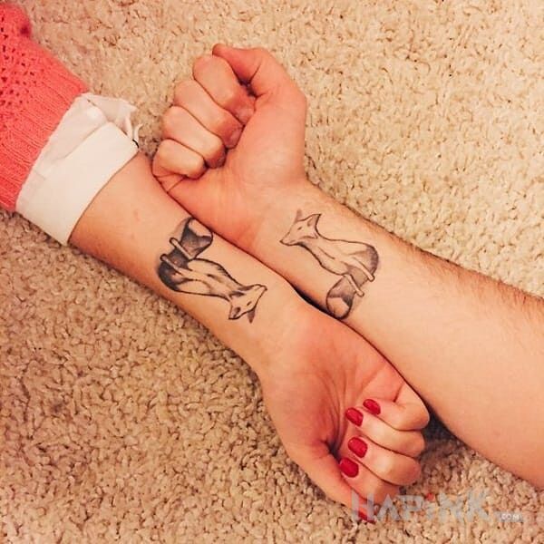 Tattoo Lisy in animals motif on the forearm