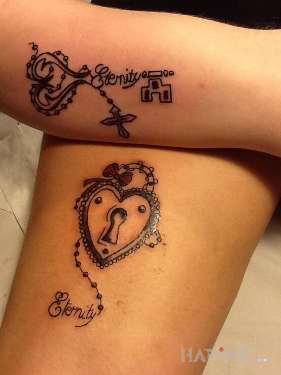 Tattoo Eternity in Love motif on the forearm