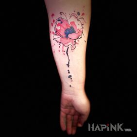 Tattoo Maczek On the arm motif: floral style: graphic / illustrative