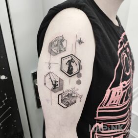Tattoo Gdańsk On the arm motif: other style: contour / linework