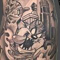 Wybór studia - Projekt tatuazu w stylu Zwariowanych Melodii