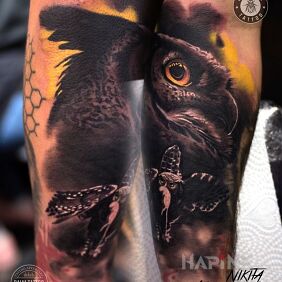 Tattoo Nikita's work with Bad Mojo Tattoo Gdansk. on the forearm motif: animals style: realistic