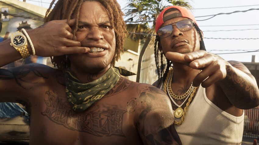 dwóch czarnoskórych gangsterów gta VI