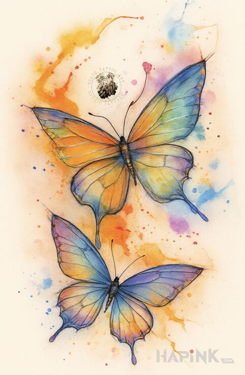 Designs motyle watercolor - Watercolor
