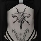Pentagram arranged with fingers