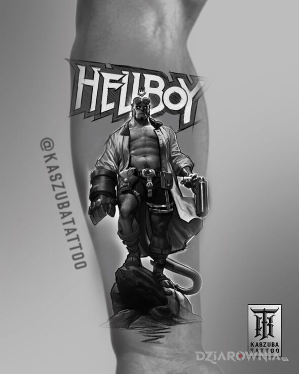 Wzór hellboy - realistyczne