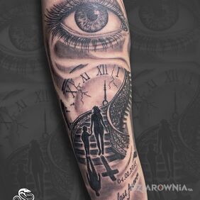 Tatuaż Tatuaż upamiętniający najważniejszą osobę 🌹❤️ na ręce motyw: 3D styl: realistyczne