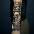 Dollar rose forearm tattoo