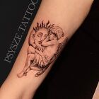Cupid embracing the moon and sun